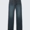 Laika Mid Rise Regular Straight Jeans – Deep Sea Blue – Dark Blue