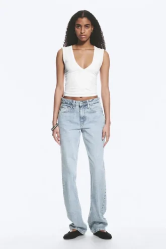 Laika Mid Rise Regular Straight Jeans – Dream Blue – Light Blue