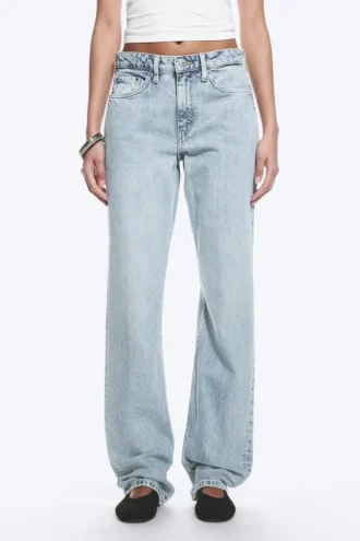 Laika Mid Rise Regular Straight Jeans – Dream Blue – Light Blue