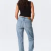 Laika Mid Rise Regular Straight Jeans – Eighteen Blue – Medium Blue