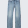 Laika Mid Rise Regular Straight Jeans – Eighteen Blue – Medium Blue