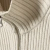 Laila Long Zip Cardigan – Light Mole