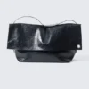 Large Faux Leather Clutch Bag – Dark Navy Blue