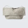 Large Faux Leather Clutch Bag – Light Dusty Mole