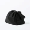 Large Rectangular Drawstring Shoulder Bag – Black