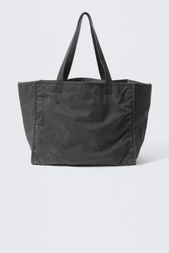 Large Washed Tote Bag – Washed Black