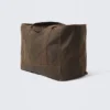 Large Waxed Cotton Canvas Tote Bag – Dark Brown