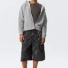 Laser Cut Zip Hoodie – Grey Melange