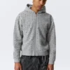Laser Cut Zip Hoodie – Grey Melange