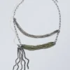 Layered Beaded Chain Necklace – Gunmetal