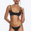 Layered Brazilian Bikini Bottoms – Black