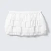 Layered Frill Mini Skirt – White