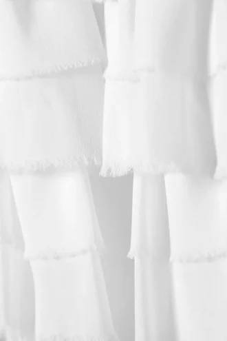 Layered Frill Mini Skirt – White