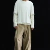 Layered Long-Sleeved T-Shirt – Off-White