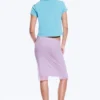 Layered Mesh Midi Skirt – Light Purple