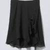 Layered Midi Skirt – Black