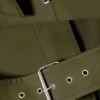 Layered Technical Trench Coat – Khaki Green