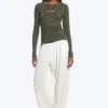 Layered Two-Piece Bolero Singlet – Dusty Khaki Green