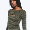Layered Two-Piece Bolero Singlet – Dusty Khaki Green