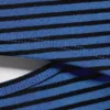 Layered Two-Piece Bolero Top – Striped Blue