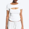 Layered Two-Piece Bolero Top – White