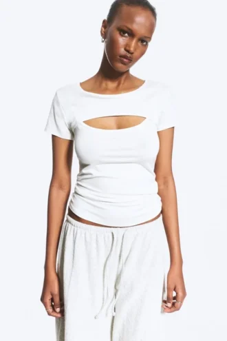 Layered Two-Piece Bolero Top – White