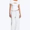 Layered Two-Piece Bolero Top – White