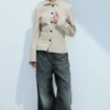 Lean Buttoned Jacket – Dusty Mole