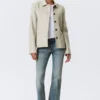 Lean Buttoned Jacket – Dusty Mole