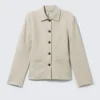 Lean Buttoned Jacket – Dusty Mole
