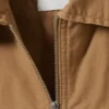 Lightly Padded Canvas Zip Vest – Brown