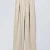 Lilah Linen Mix Trousers – Light Beige