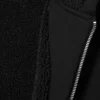 Lined Bomber Zip Hoodie – Black