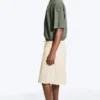Linen-Blend Shorts – Light Beige
