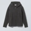 Logan Oversized Soft Knit Cardigan – Dark Grey