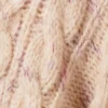 Long Cable Knit Textured Sweater – Beige – Pink Neps