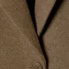 Long Fitted Single-Breasted Suiting Coat – Medium Brown