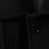 Long Oversized Wool-Blend Coat – Black