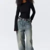 Long Sleeve Cotton Top – Black