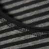 Long Sleeve Cotton Top – Black & Grey Stripes