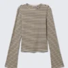 Long Sleeve Cotton Top – Striped Mole