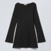 Long Sleeve Mini Dress – Black