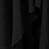 Long-Sleeved Asymmetric Midi Dress – Black