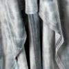 Long-Sleeved Asymmetric Midi Dress – Dark Green – Tie-Dye