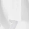 Long-Sleeved Asymmetric Mini Shirt Dress – White