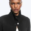 Long-Sleeved Buttoned Shirt – Black