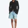 Long-Sleeved Buttoned Shirt – Black