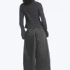 Long-Sleeved Buttoned Shirt – Dark Grey Melange