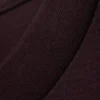 Long-Sleeved Cotton Mini Dress – Dark Plum