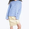 Long-Sleeved Cotton T-Shirt – Blue/White Stripes